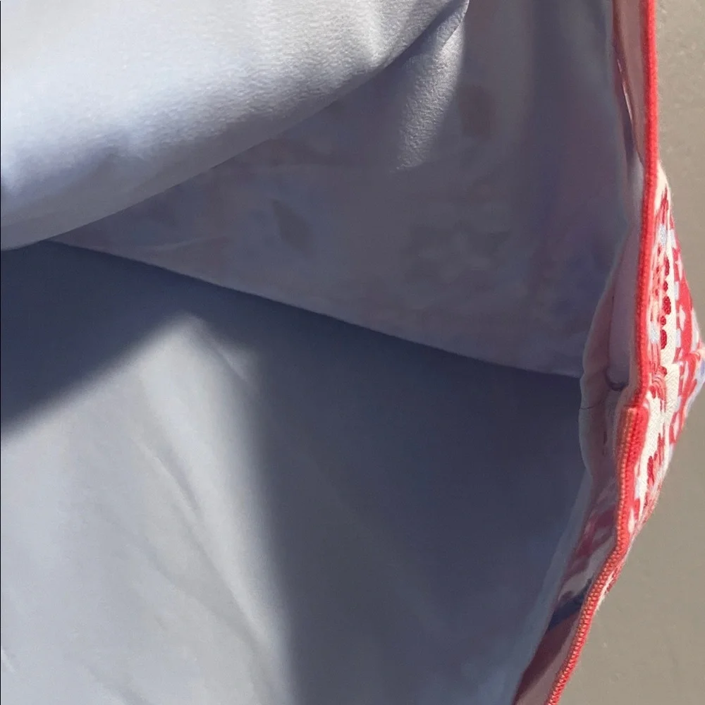 Talbots Red‎ Hex Symbols Side Zip Lined Cotton Blend Knee Length Skirt 6P